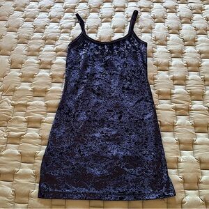 Victoria’s Secret - Black Crushed Velvet slip dress - Size Small